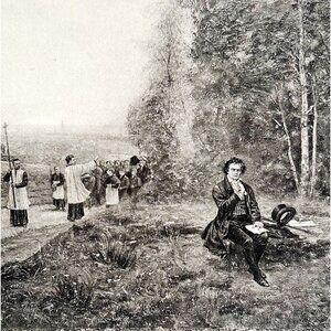 An Anecdote About Beethoven Photo Gravure Victorian 1894 Art Leyendecker DWS11